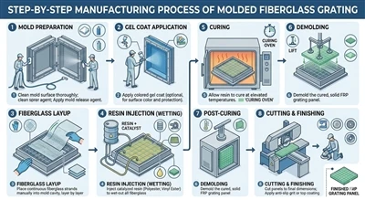Come viene prodotto il grigliato in fibra di vetro: il processo di produzione...